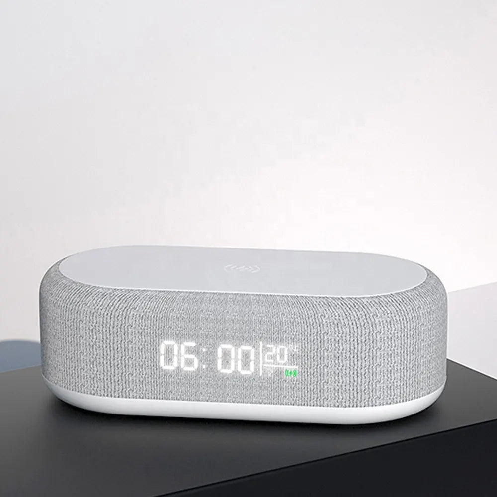 Wireless Fast Charging Digital Alarm Clock with Temperature Display