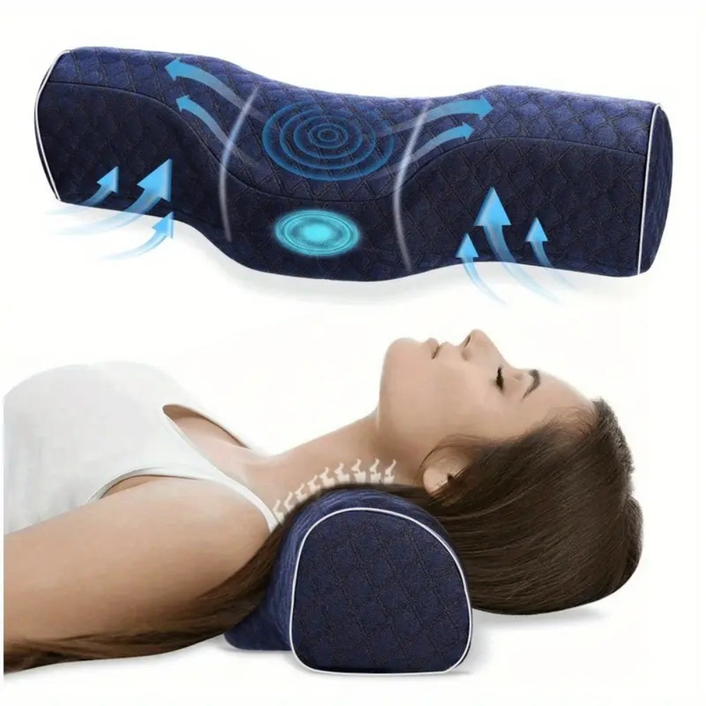 Orthopedic Memory Foam Neck Pillow Breathable and Washable for Cervical Support