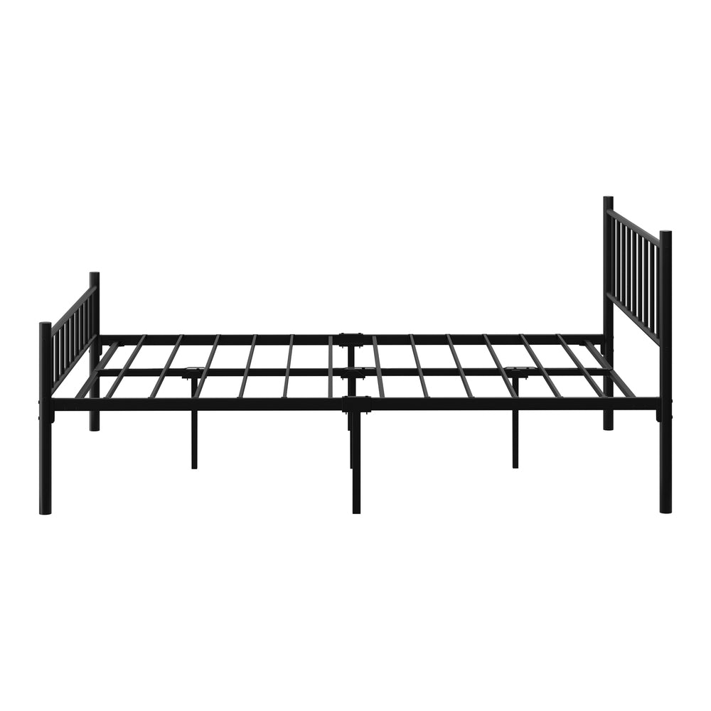 Black Metal Platform Bed Frame Queen Size